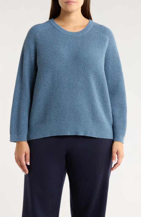 Eileen Fisher Crewneck Organic Cotton & Recycled Cashmere Sweater