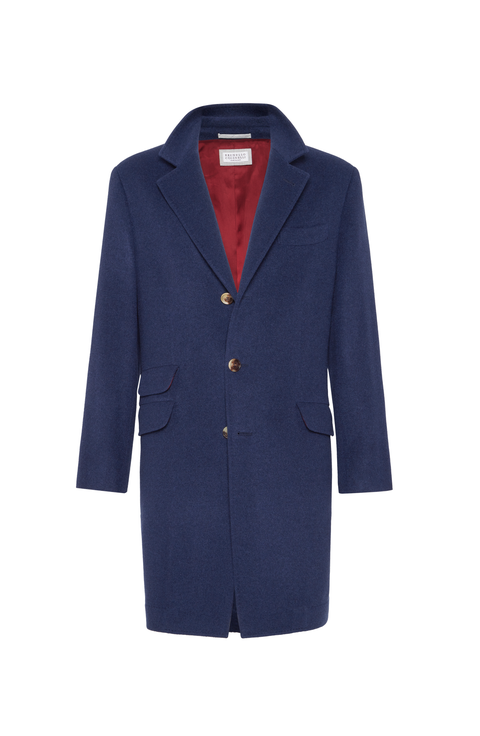 ジャケット BRUNELLO CUCINELLI Brunello Cucinelli Coats Brunello Cucinelli - Gray Cashmere Pea Coat | Mitchell Stores