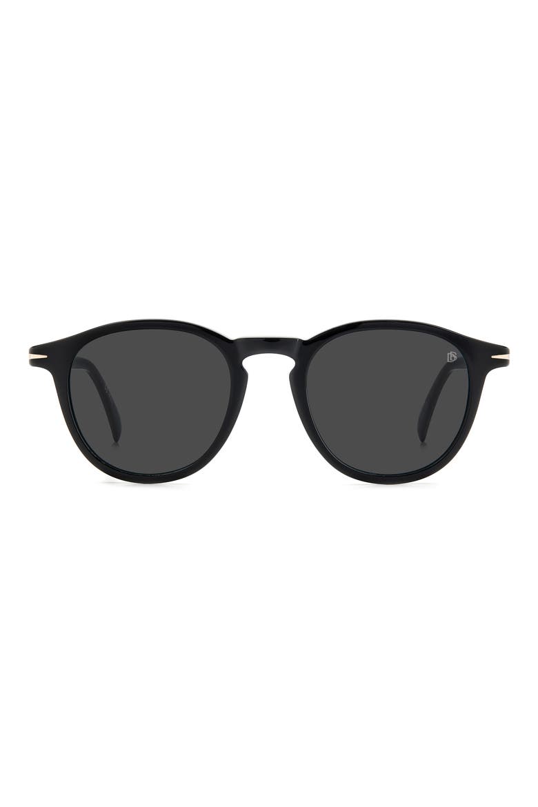 49mm Round Sunglasses, Main, color, BLACK GOLD
