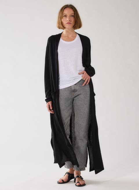 Silk Viscose Long Sleeve Cardigan