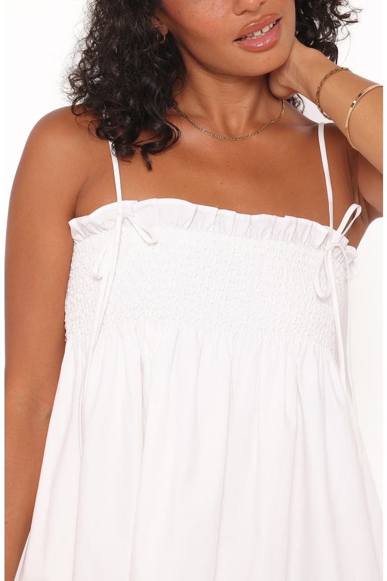 Josie Smocked Maxi Dress, Alternate, color, WHITE