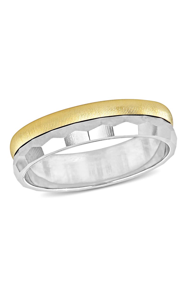 Julianna B. Half Hammered Finish Wedding Band 14k Two-Tone, Main, color, 