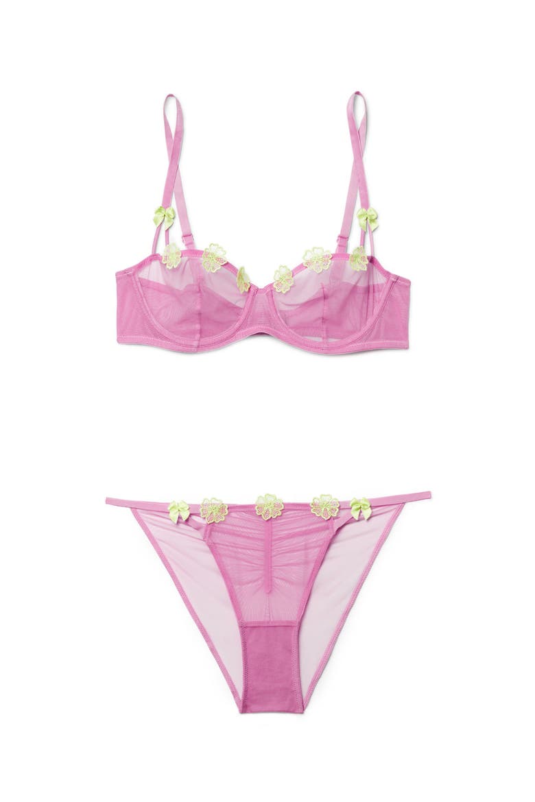 Meadow Unlined Balconette Bra, Alternate, color, Medium purple
