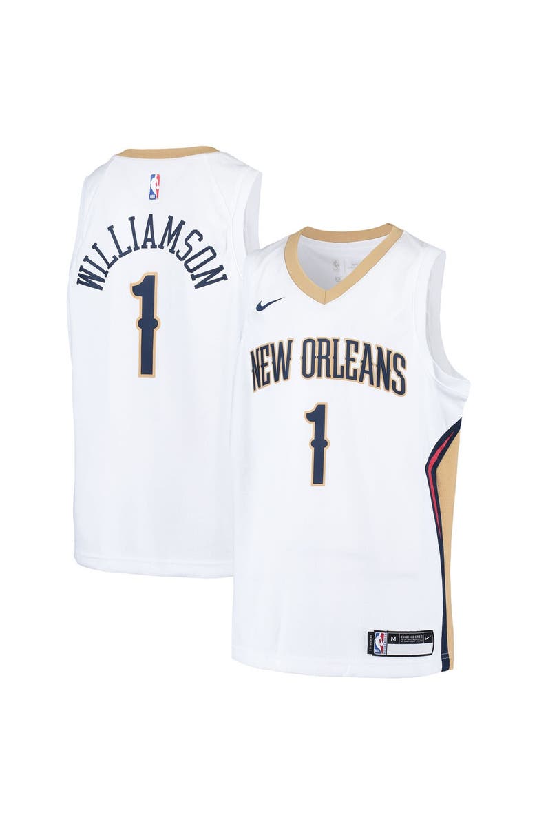 Nike Youth Nike Zion Williamson White New Orleans Pelicans Swingman Player Jersey - Association Edition, Main, color, White