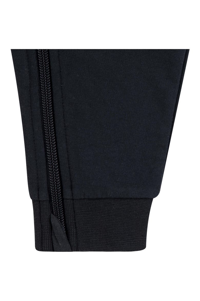 Hooded French Terry Romper, Alternate, color, BLACK