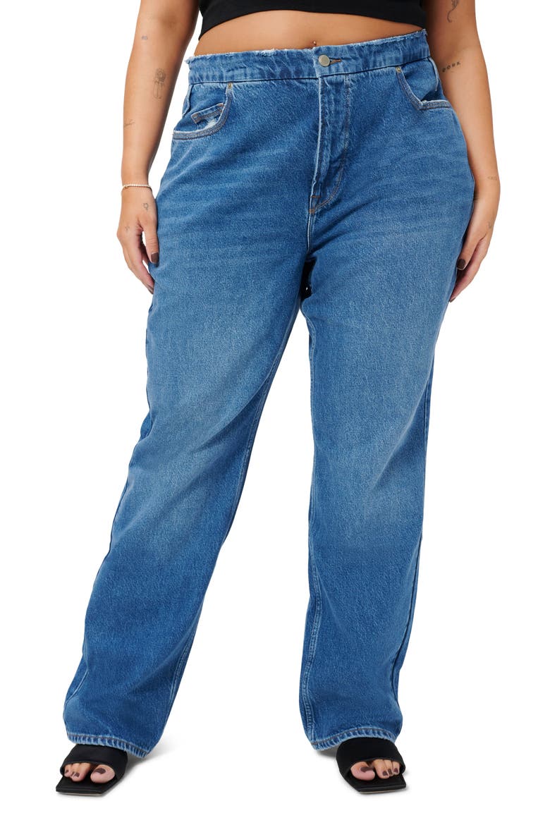 Good '90s Lowered Belt Loop Jeans, Main, color, BLUE541
