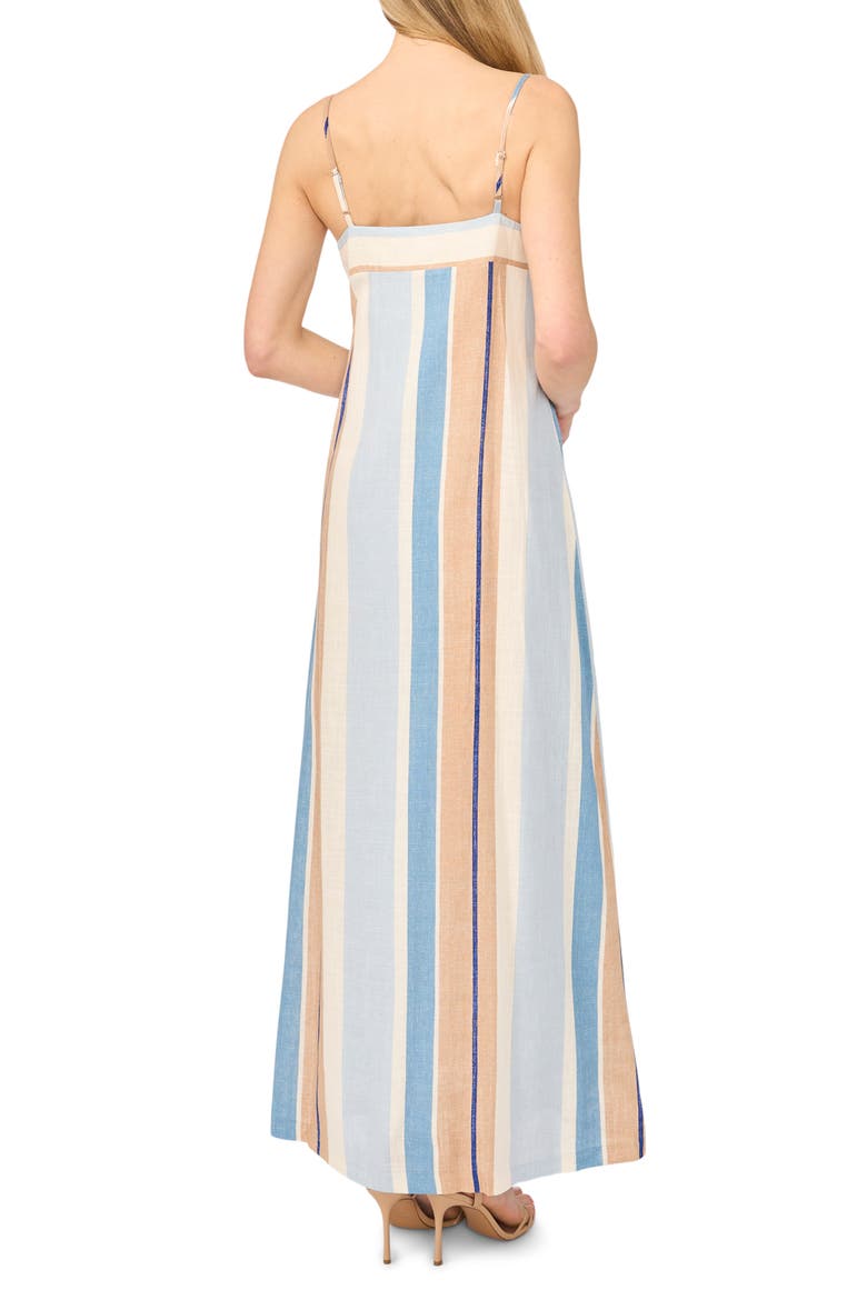 Vertical Stripe Maxi Dress, Alternate, color, AIRY BLUE