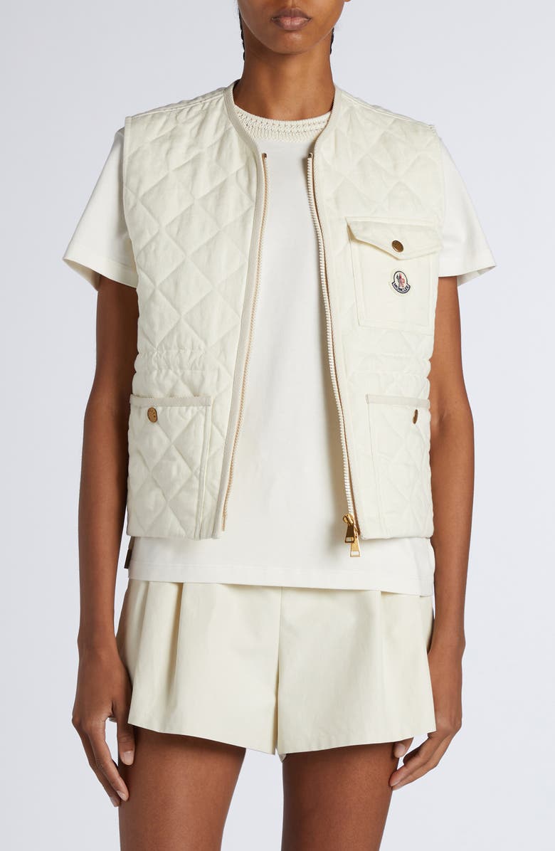 Moncler Vigny Diamond Quilted Vest, Main, color,