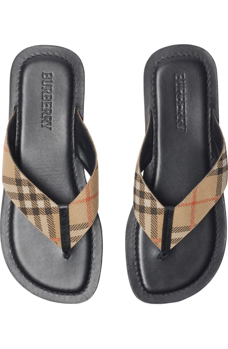 Burberry Check Pavilion Sandals, Alternate, color, Sand Beige