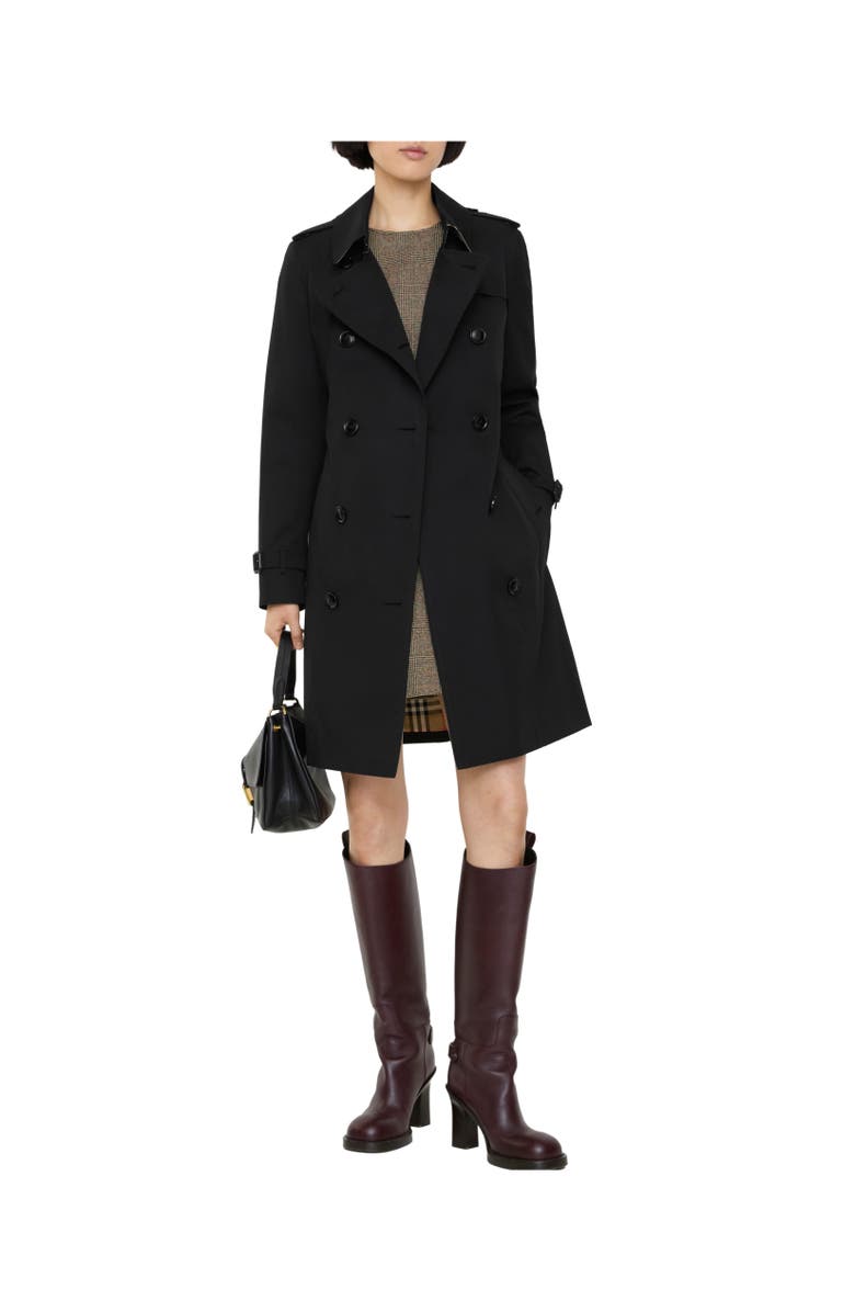 Burberry Mid-length Chelsea Heritage Trench Coat, Alternate, color, Black