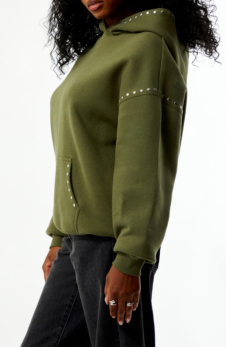 PacSun Studded Hoodie, Alternate, color, Green