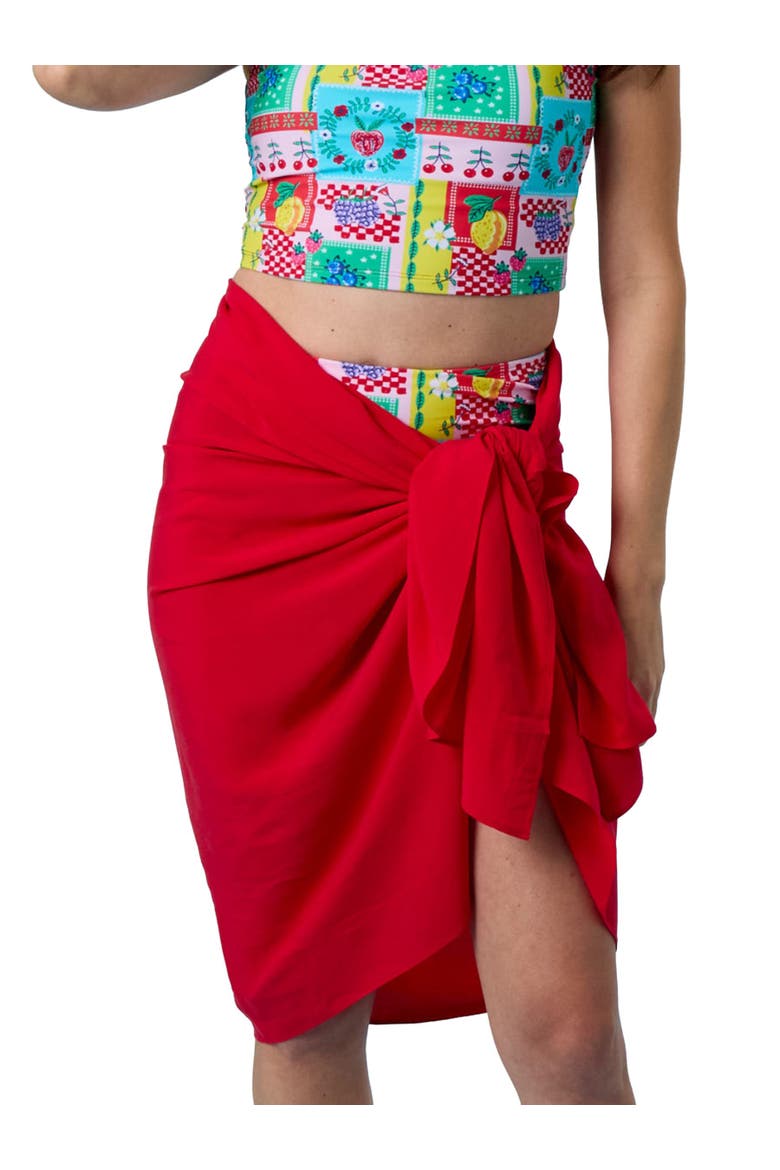 Women's Convertible Sarong, Main, color, Vintage Red