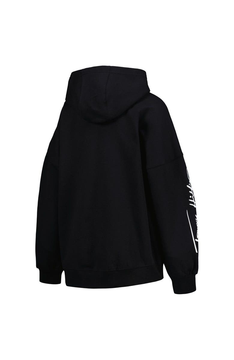 Tommy Hilfiger Women's Tommy Hilfiger Black Las Vegas Raiders Becca Drop Shoulder Pullover Hoodie, Alternate, color, Black
