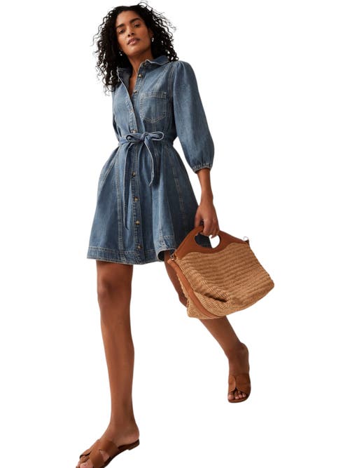 MINT VELVET MINT VELVET DENIM MINI SHIRT DRESS