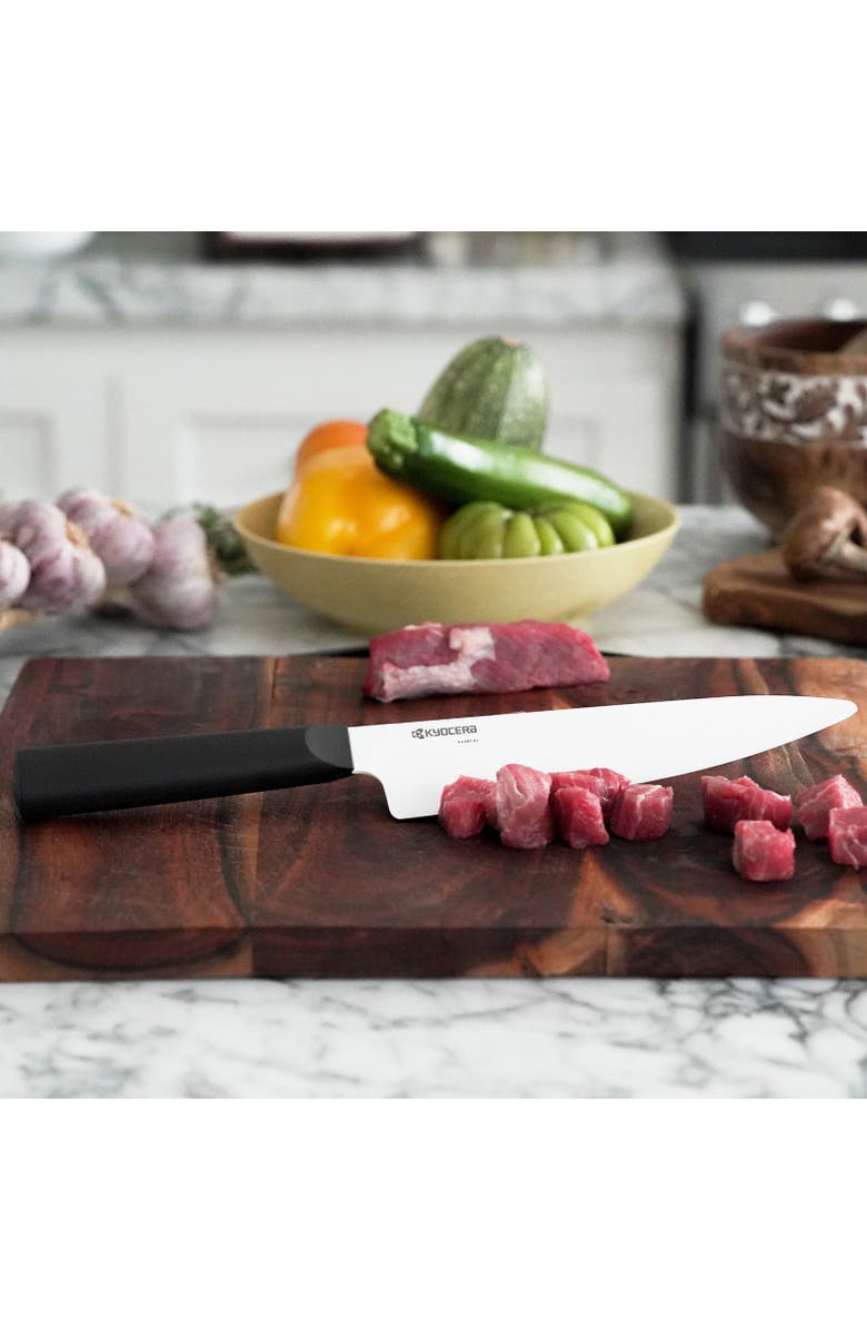 Kyocera INNOVATIONwhite<sup>®</sup> 7-Inch Ceramic Chef's Knife, White Blade with Non-Slip Black Handle, Alternate, color, White