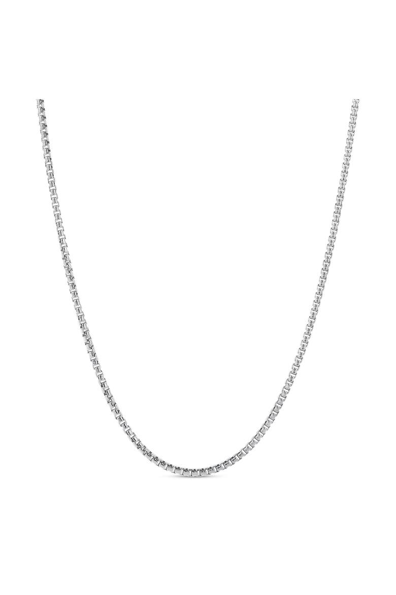 Seiji Box Chain Necklace 925 Silver, Main, color, Sterling Silver