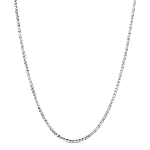 Seiji Box Chain Necklace 925 Silver