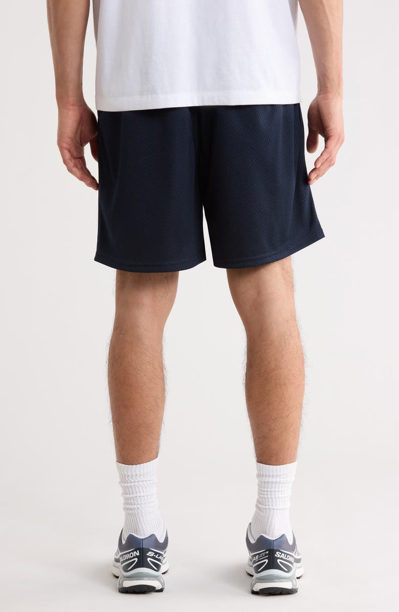 ONE OF THESE DAYS Mustang Athletics Mesh Drawstring Shorts, Alternate, color, Navy