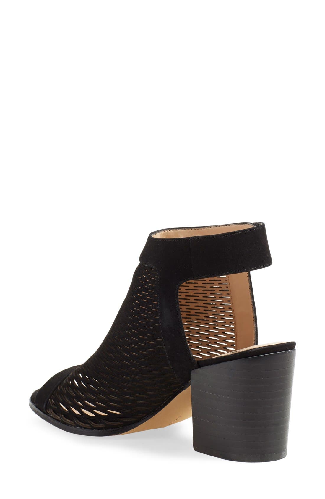 Vince Camuto 'Lavette' Perforated Peep Toe Bootie, Alternate, color, 
