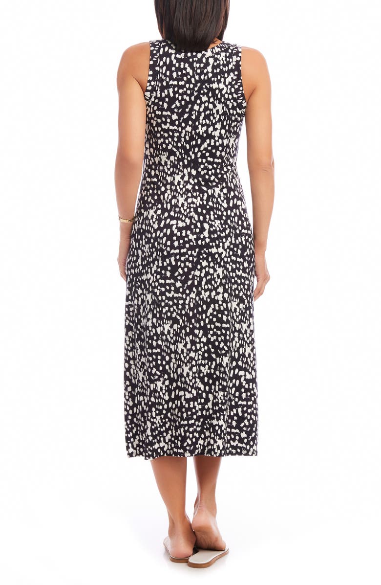 Karen Kane Dot Print Sleeveless Jersey Midi Dress, Alternate, color, Print