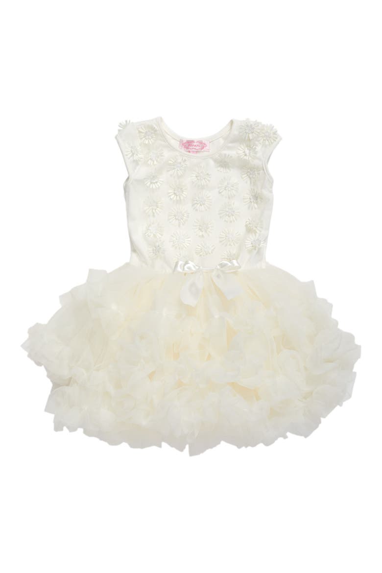 White Daisy Tutu Dress, Main, color, WHITE