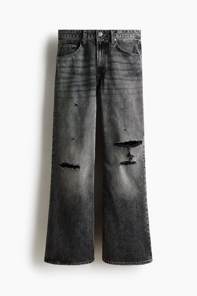 Loose Bootcut Jeans, Alternate, color, Dark denim gray