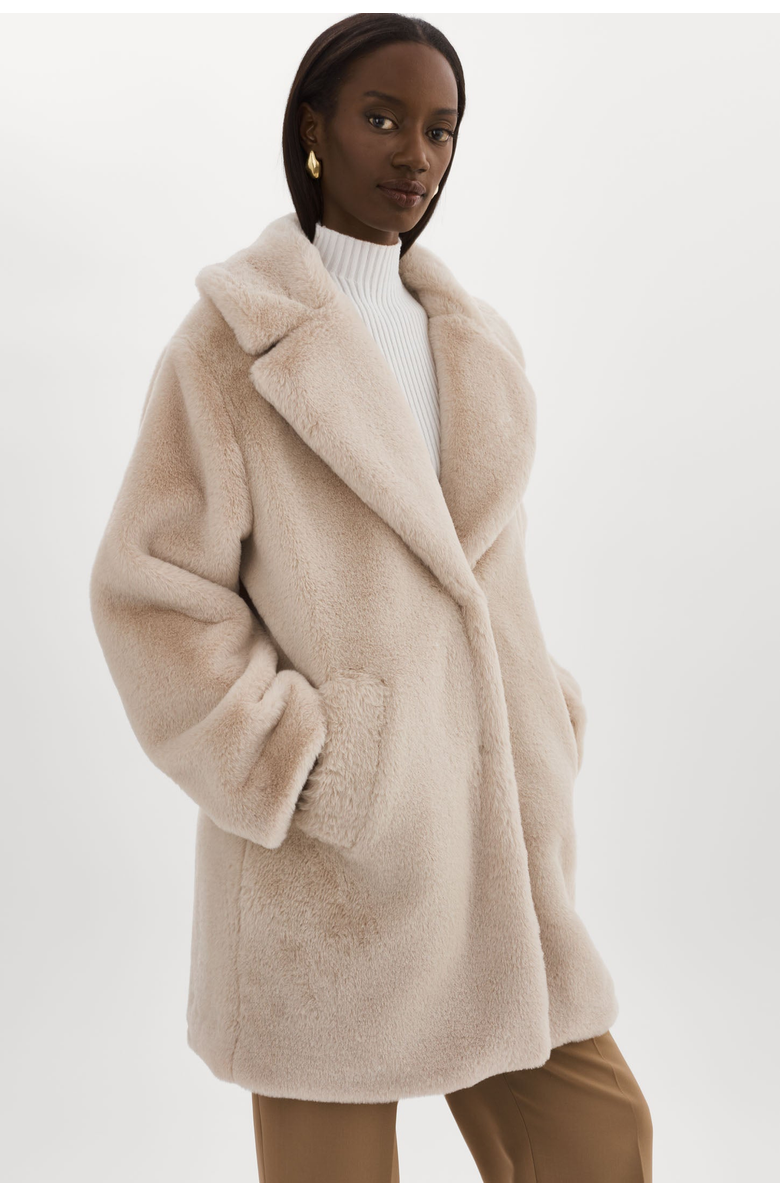 LAMARQUE Linnea | Faux Fur Coat, Alternate, color, Oat