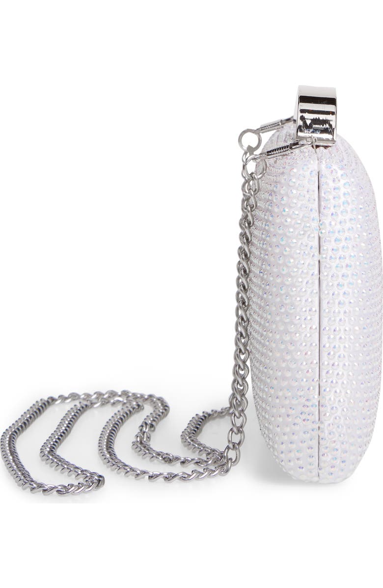Nina Pacey Crystal Minaudière, Alternate, color, White Ab