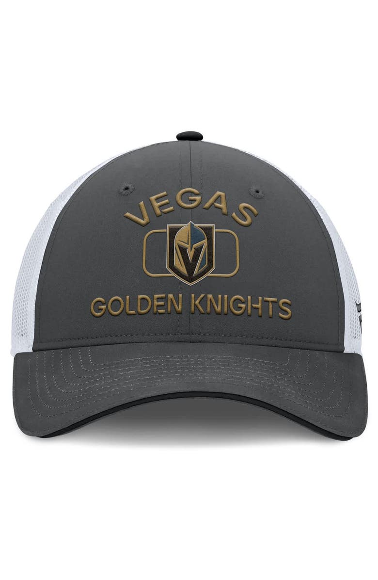 FANATICS Men's Fanatics Gray/White Vegas Golden Knights Authentic Pro Rink Trucker Hat, Alternate, color, Gray