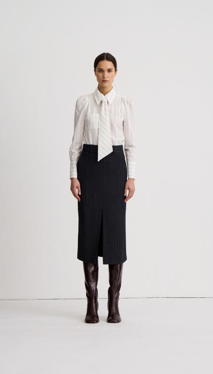 Front Slit Trouser Skirt
