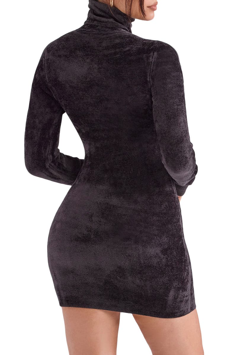 HOUSE OF CB Taya Long Sleeve Chenille Minidress, Alternate, color, 