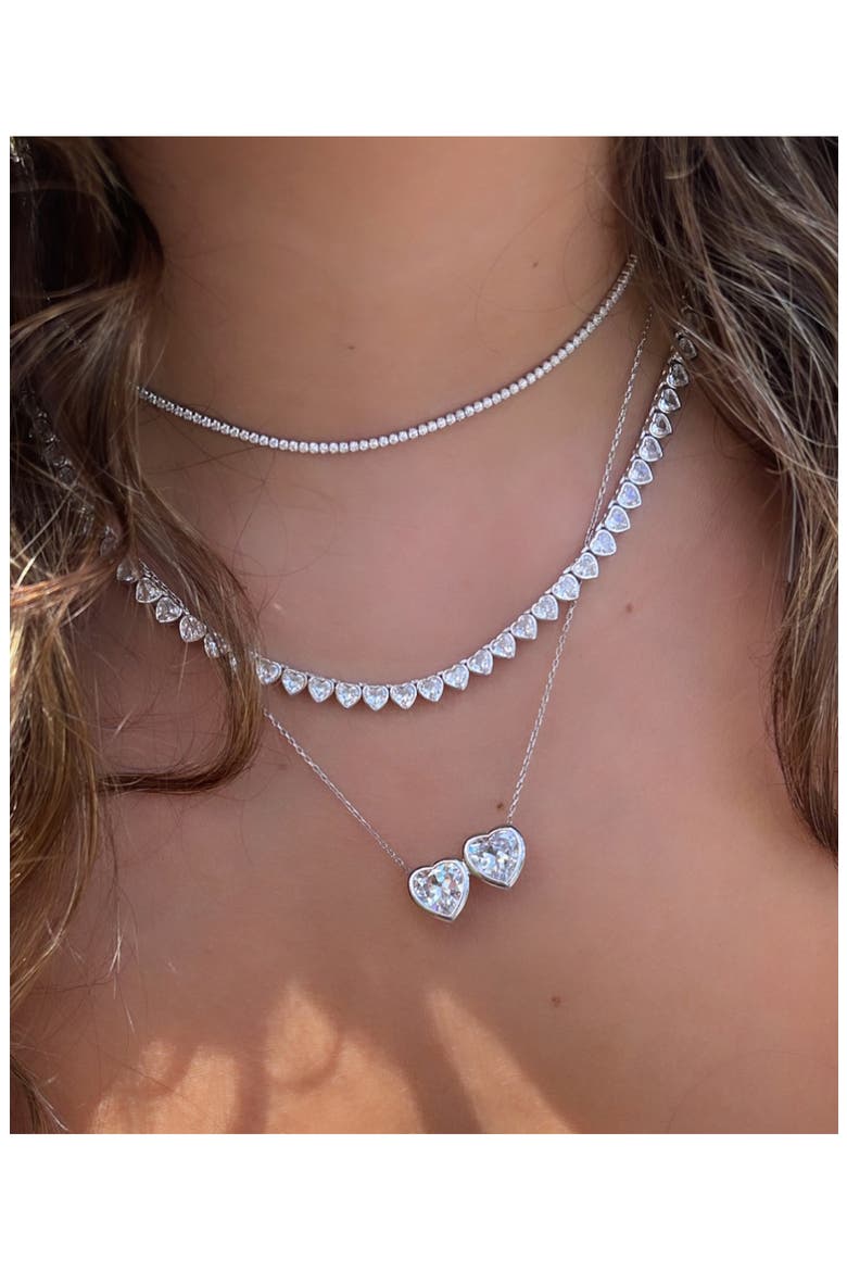 Celine Tennis Choker Necklace, Alternate, color, SILVER