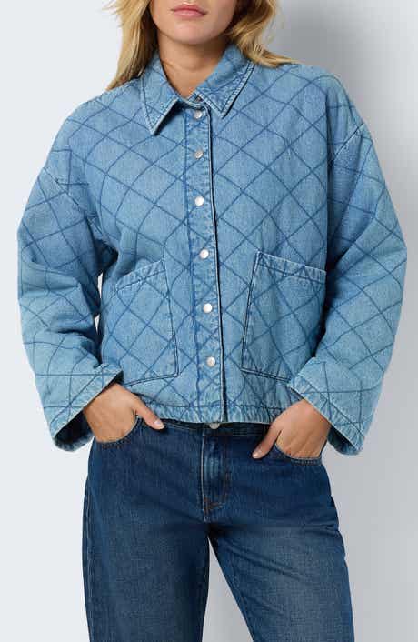 Noisy may Clara Quilted Denim Jacket