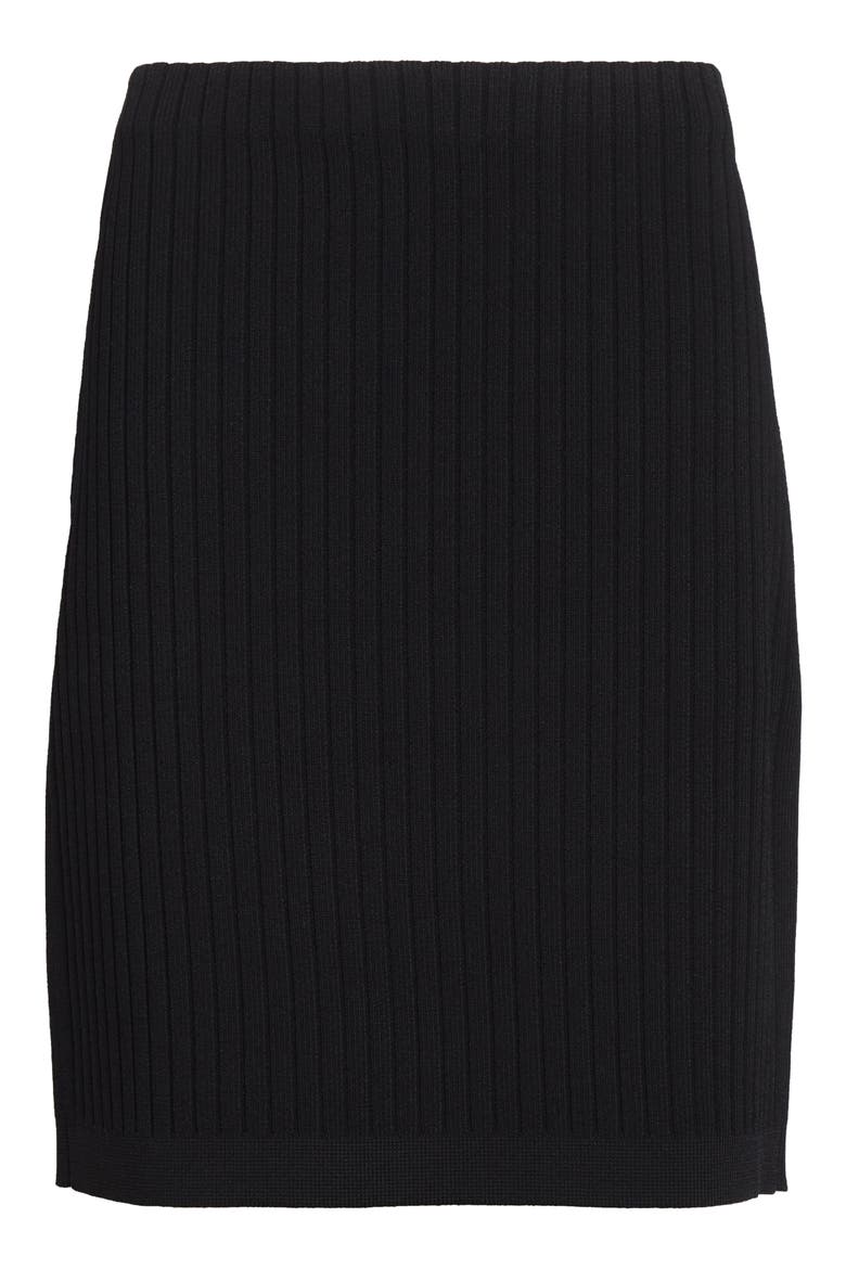 Belle Rib Knit Pencil Skirt, Alternate, color, BLACK