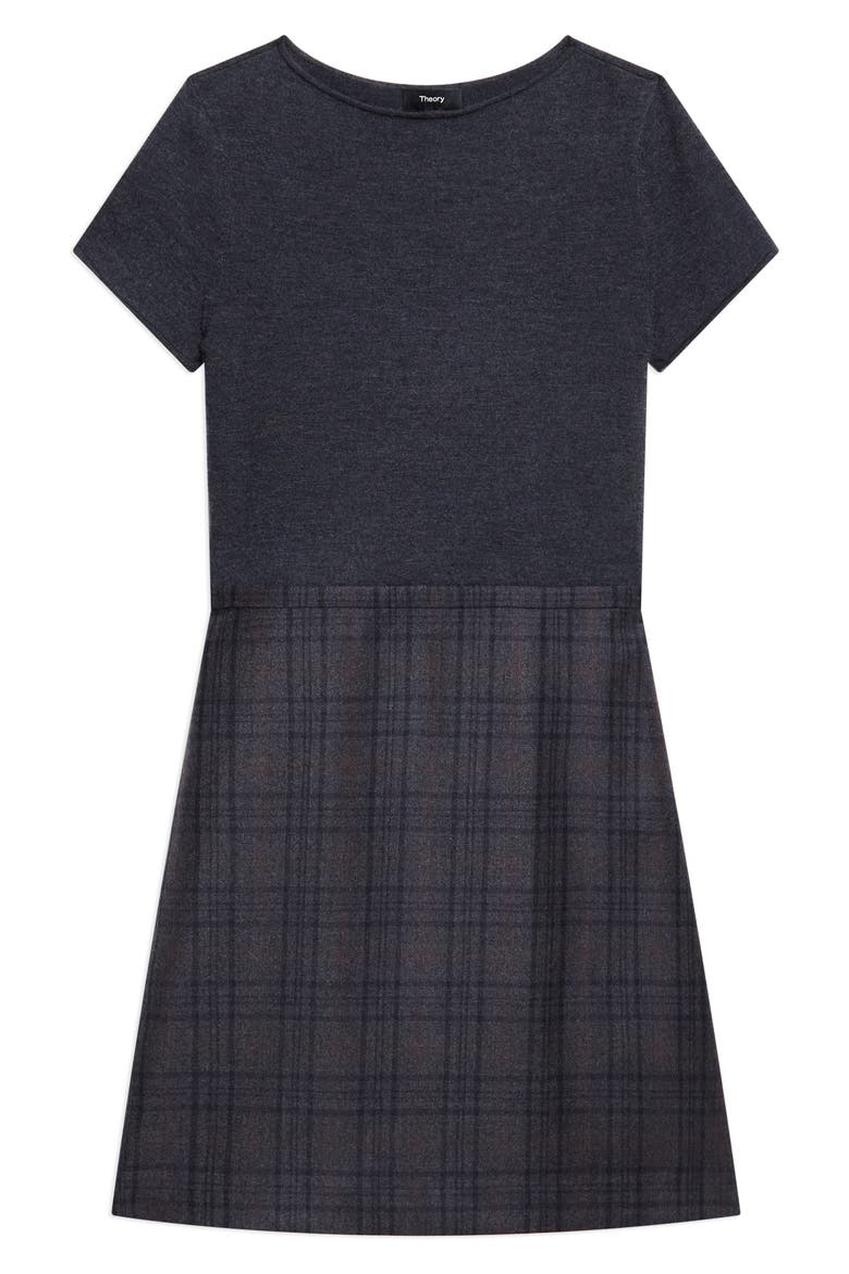 A-Line Wool Miniskirt, Alternate, color, CHARCOAL MULTI - QDY