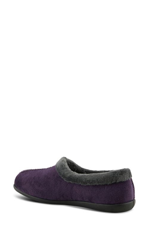 Flexus By Spring Step Amalie Faux Fur Slipper In Purple