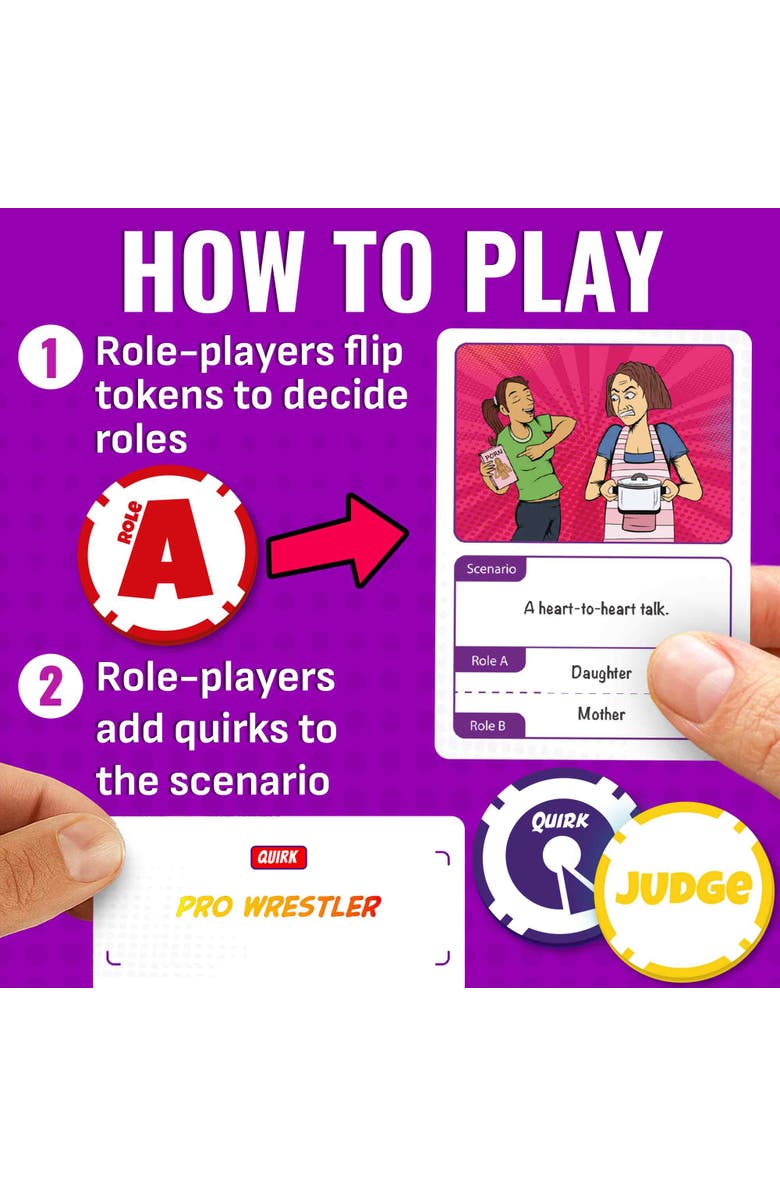Quokka Family Improv Card Game with Scenario, Alternate, color, Adult Original