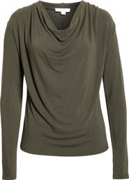 Vince Cowl Neck Long Sleeve Top