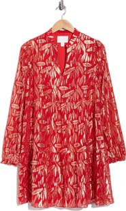 Lilly Pulitzer® Cornellia Long Sleeve Silk Blend Babydoll Dress