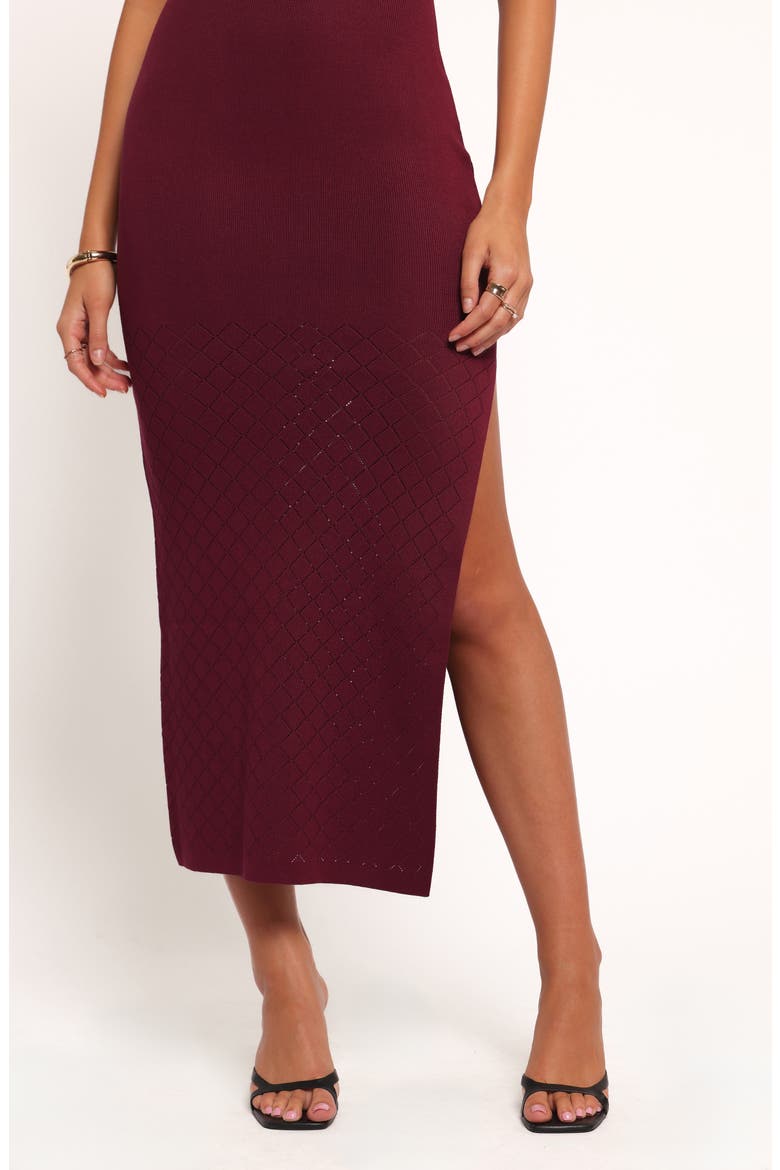Elinor Rib Body-Con Maxi Dress, Alternate, color, CHERRY