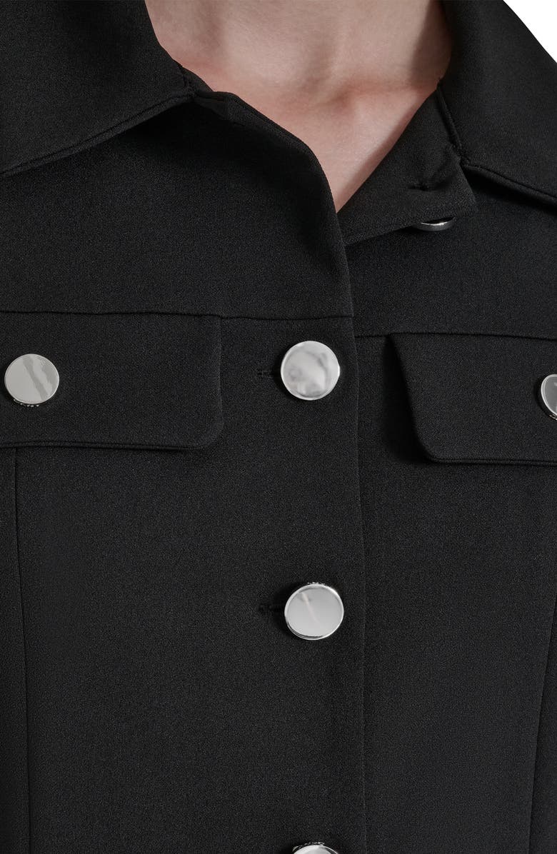 DKNY Short Sleeve Shirtdress, Alternate, color, Black