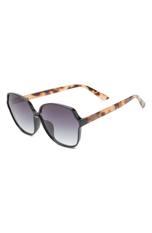 Bp. Oversize Gradient Butterfly Sunglasses In Black Tort