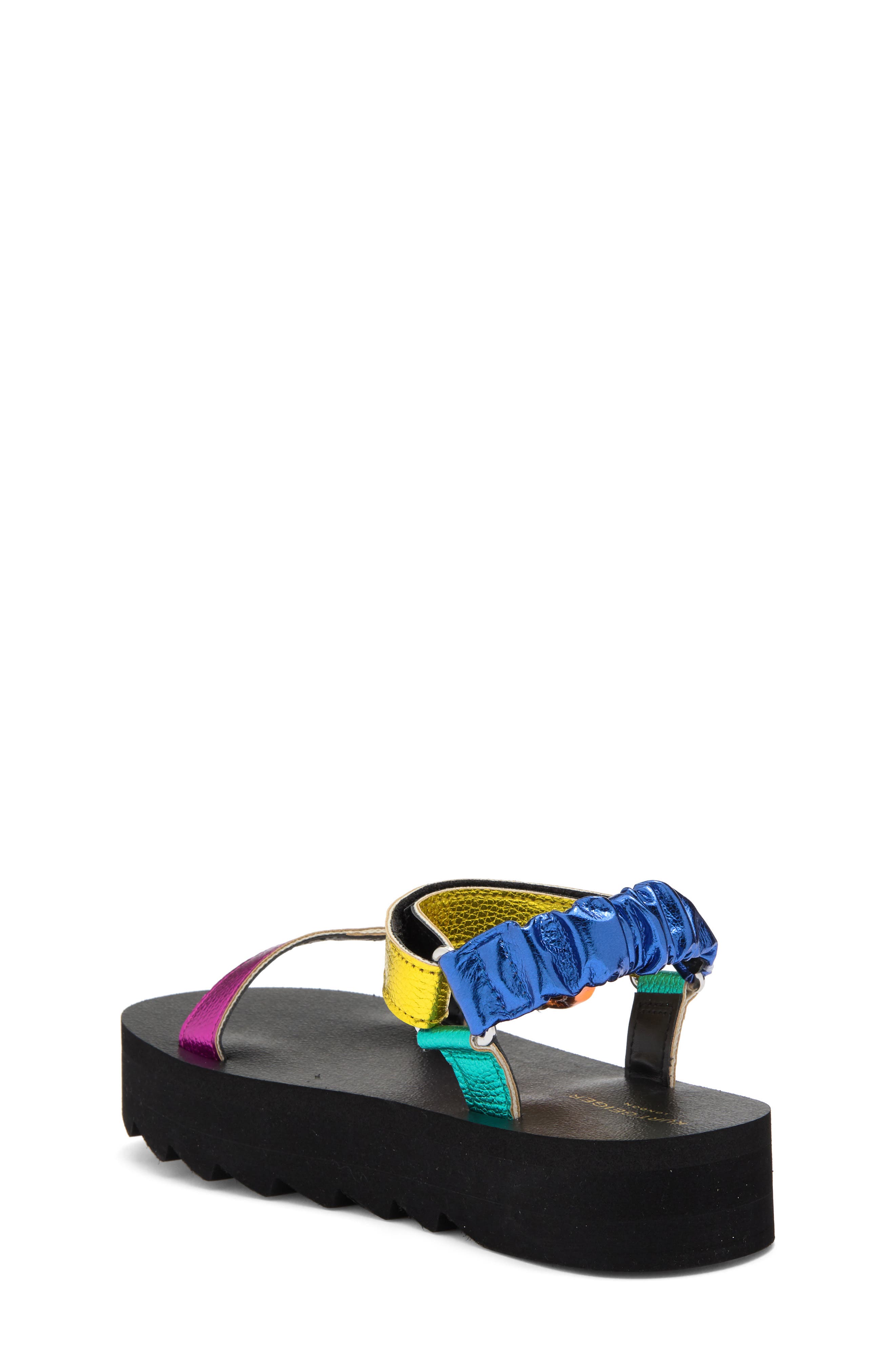 Kurt Geiger London Mini Orion Sandal, Alternate, color, Black Metallic Multi