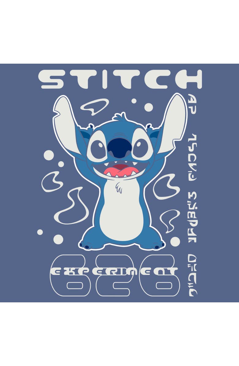 Lilo & Stitch Men's Lilo & Stitch Experiment 626 Groovy Poster Graphic T-Shirt, Alternate, color, Blue Jean