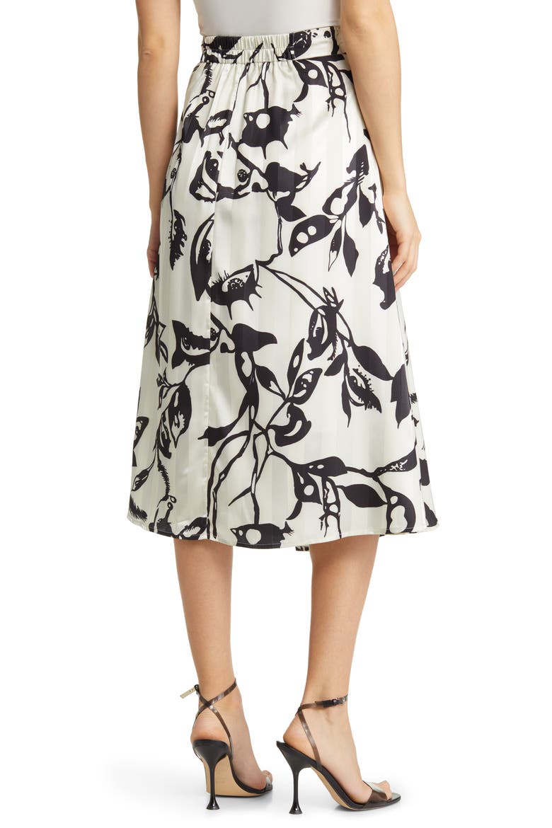 Ryan Floral Midi Skirt, Alternate, color, WHITE