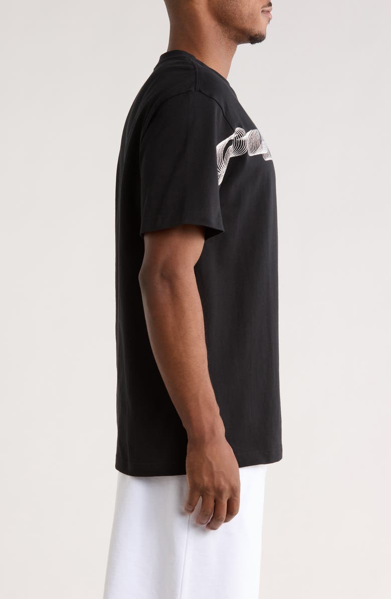 PURPLE BRAND Blurred Lines Cotton Graphic T-Shirt, Alternate, color, Black