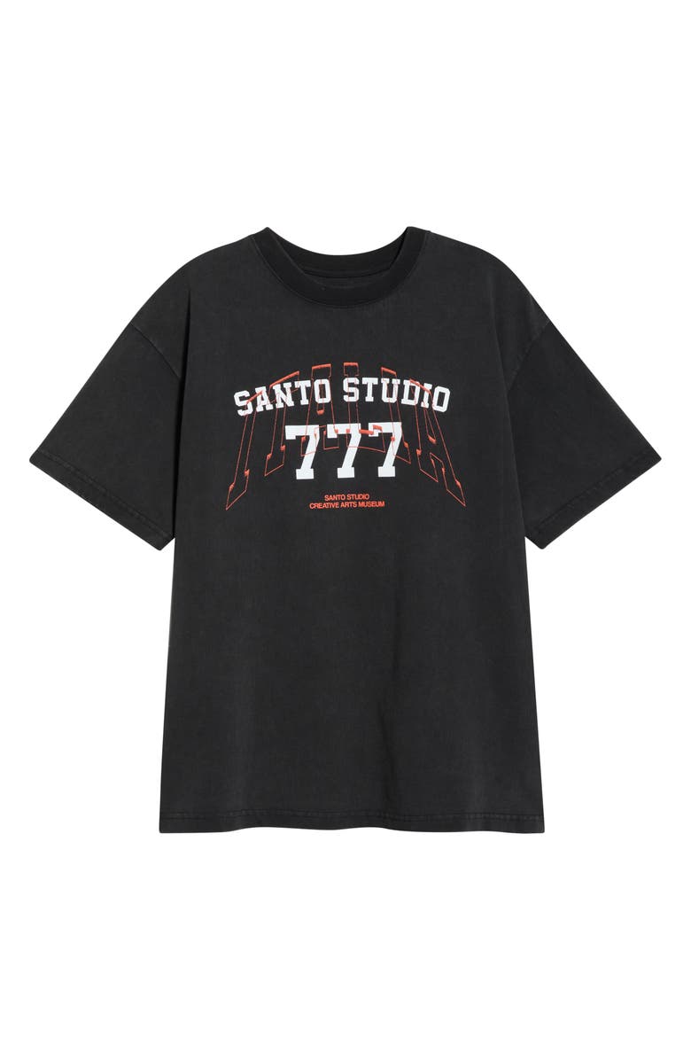 SANTO STUDIO 777 Drappo Cotton Graphic T-Shirt, Alternate, color, Black
