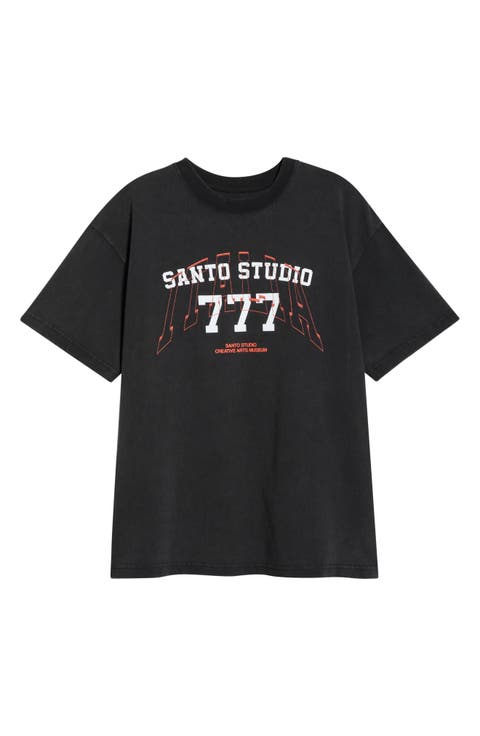 777 Drappo Cotton Graphic T-Shirt