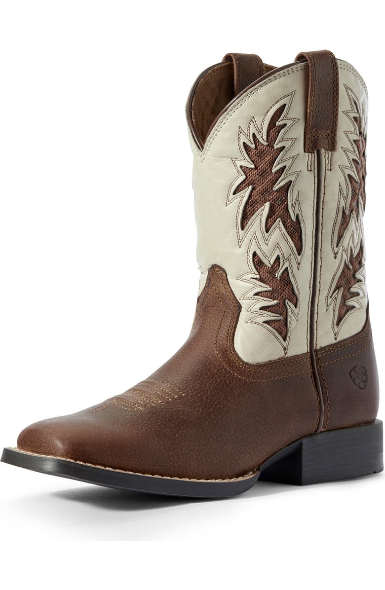 Ariat Kids' Hybrid VentTEK Western Boot, Main, color, Cognac Candy/ Cantle Cream