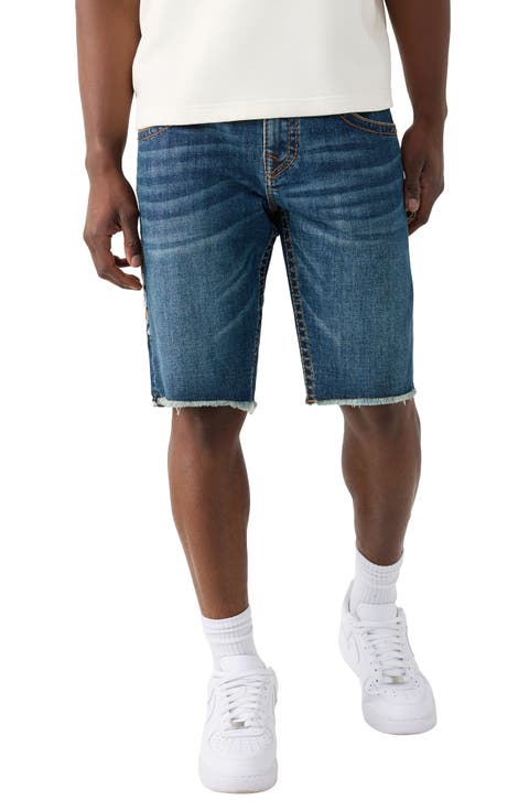 Ricky Big T Raw Hem Denim Shorts